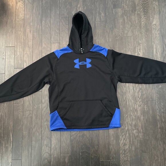 Under Armour Men's Large Black & Blue Hoodie - Picture 10 of 13